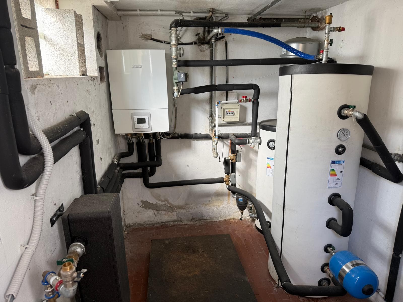 Impianto termico installato durante una riqualificazione energetica